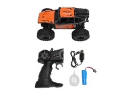 Primerox carro de Controle Remoto Infantil 2.4g 5 Canais Off Road com Spray Laranja