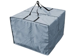 Bolsa De Armazenamento Impermeável Para Almofadas De Móveis Externos 81x81x61 Cm 210d Cinza