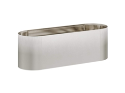 Conjunto 1 Vaso De Jardim Vidaxl Prateado Metal (120 X 40 X 40 Cm)
