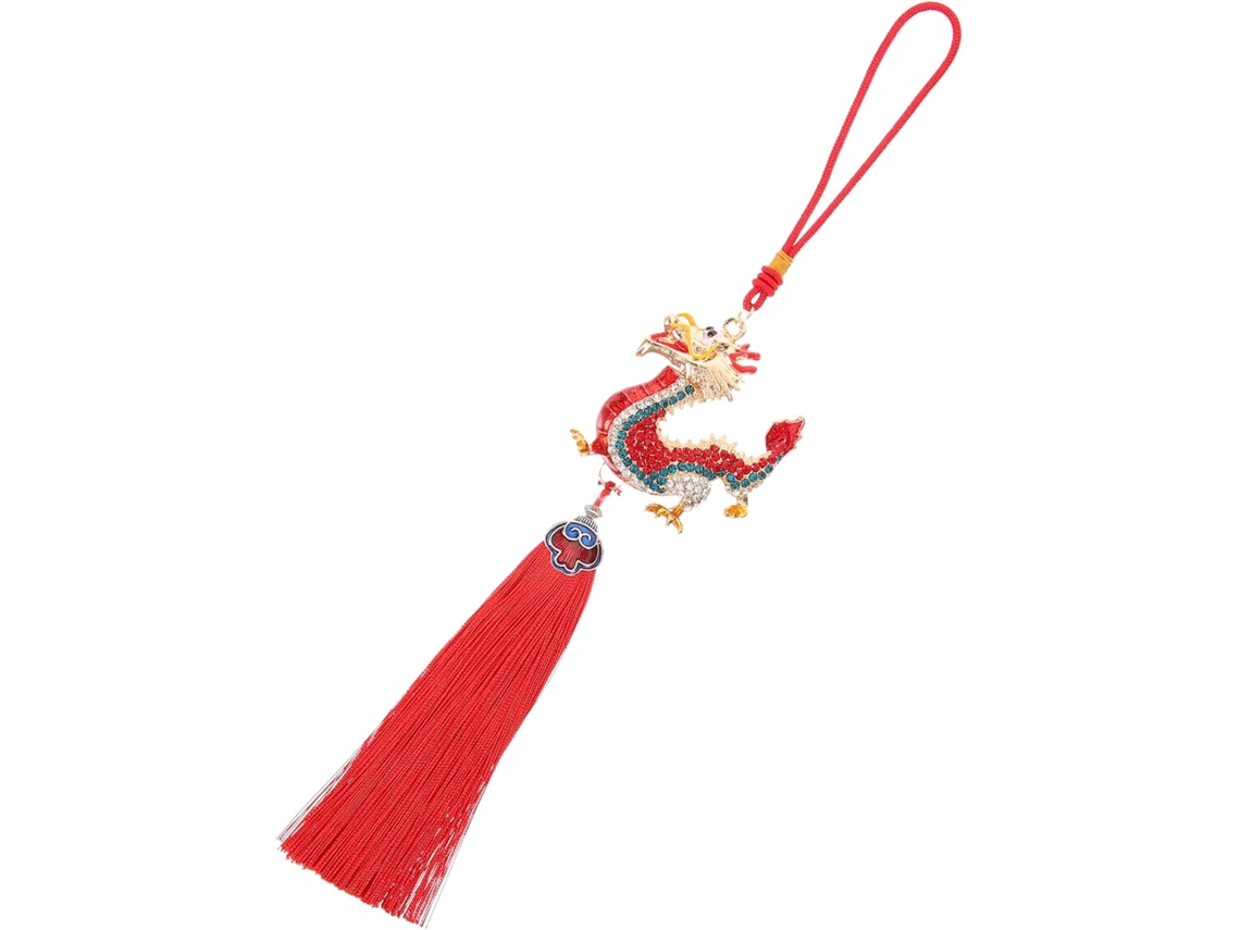 Pingente Para Espelho Retrovisor Em Liga De Zinco Com Borlas E Cordão De Algodão.