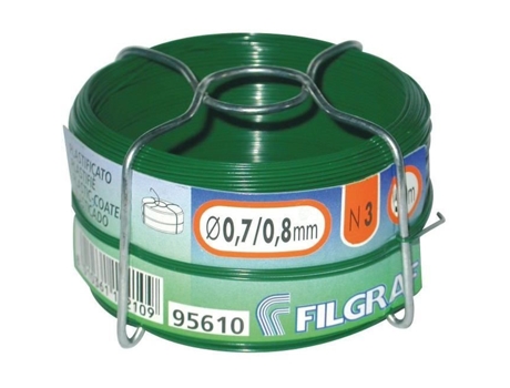 Arame De Amarração Filgraf Revestido De Plástico Verde 0,7 Mm Carretel De 50 M