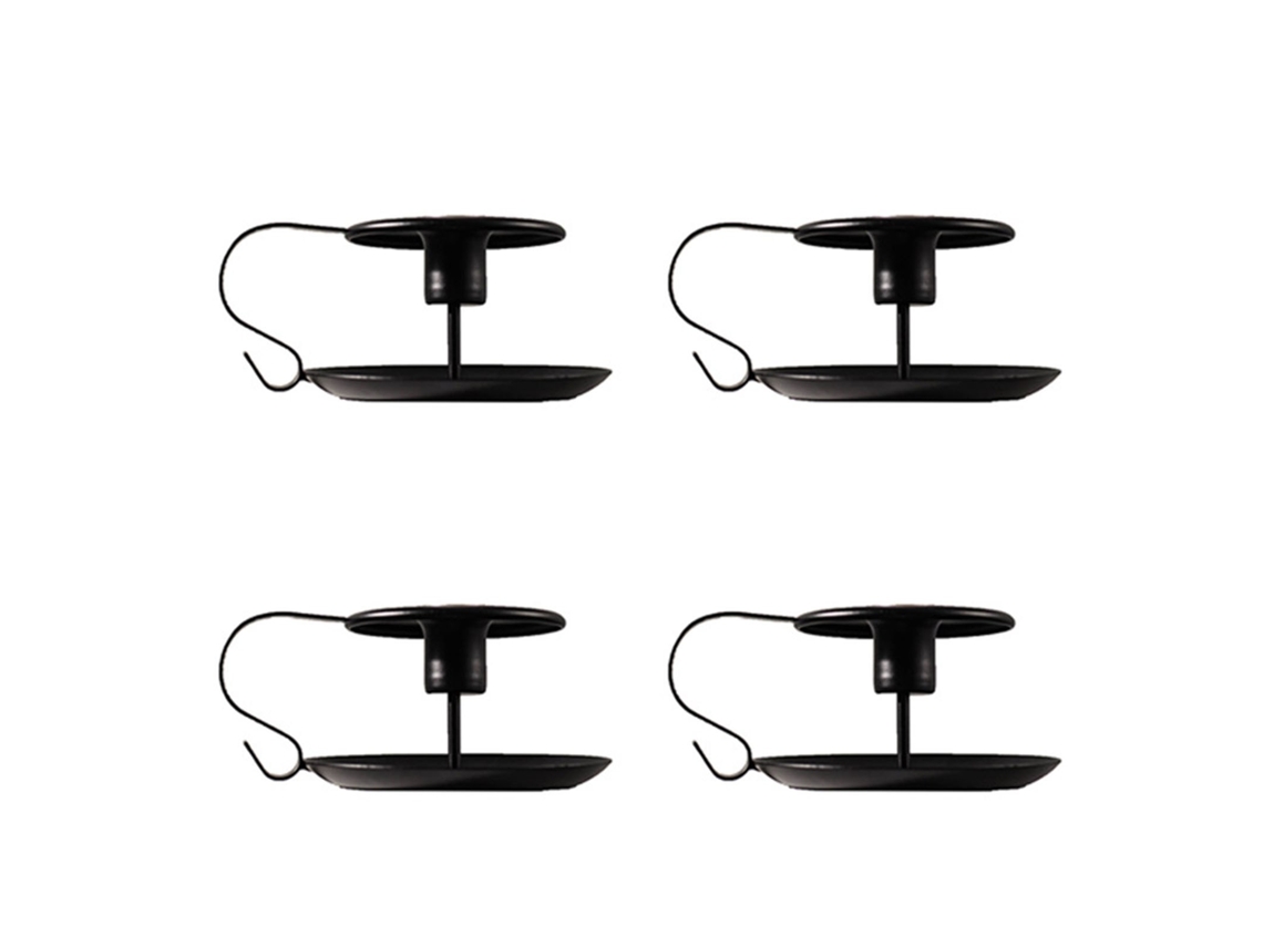 Suporte De Velas Retro Laxiscreed 4 Peças Preto Para Decoração Clássica