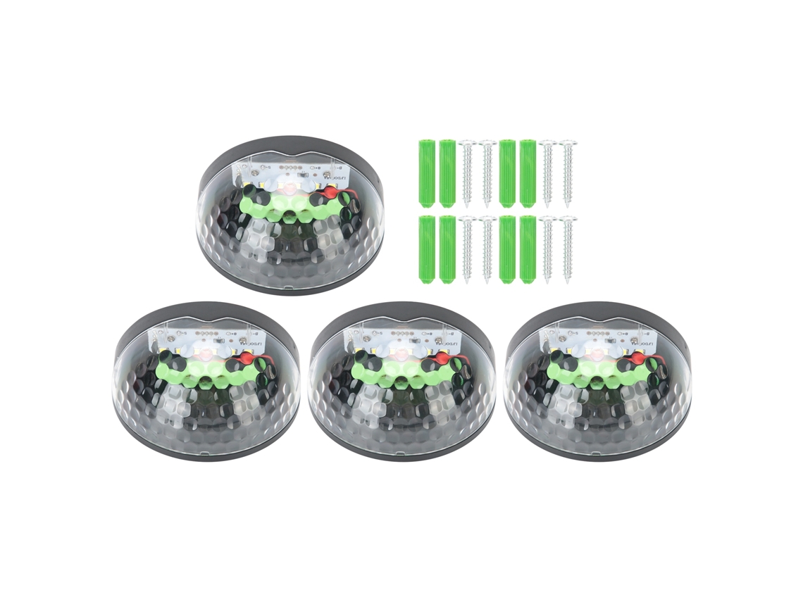 4pcs Lâmpada de Parede Solar Ip65 À Prova D'água