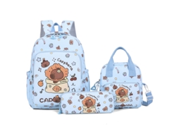Conjunto de Mochila Escolar com 3 Peças CUICH (azul)