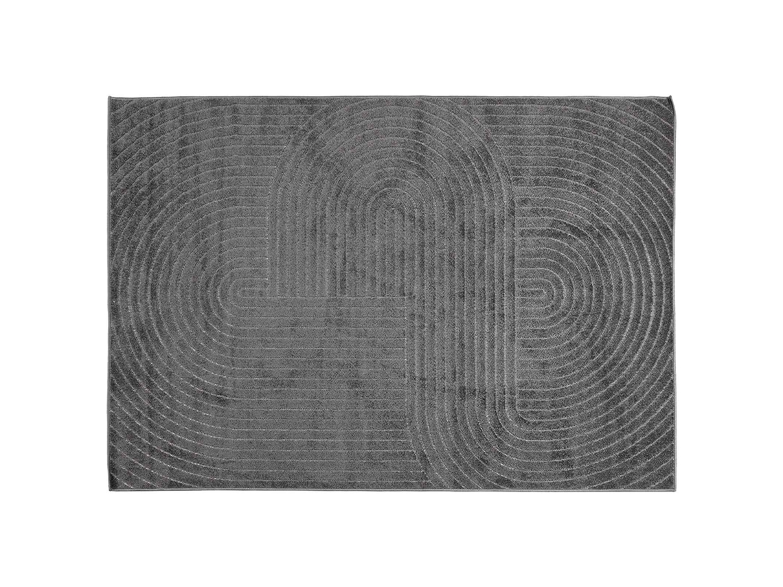 Conjunto 1 Tapete Moderno Vidaxl Antracite Poliéster (340 X 240 Cm)