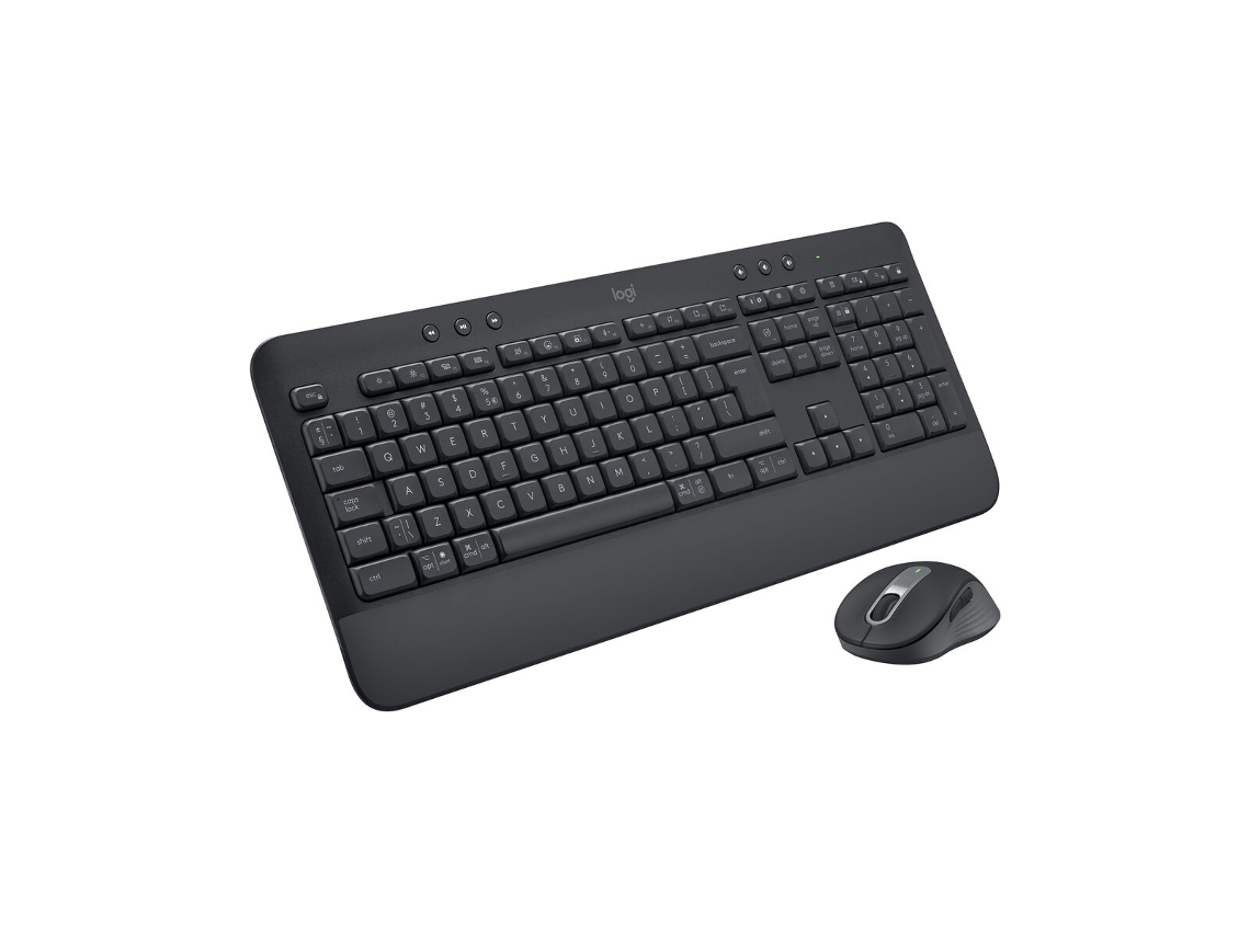 Teclado e Rato Sem Fios LOGITECH Mk650 Bluetooth Aço Qwerty