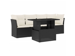 Garden Sofa Set, Garden Sofa Sets Vidaxl Preto Rattan / Vime (n/a)