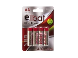 Pack de 4 Pilhas Alcalinas Lr6/Aa ELBAT