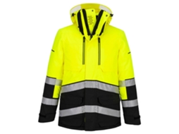 Parka de trabalho de alta visibilidade Expedition EV4 | Capa de chuva amarela/preta / XXXL