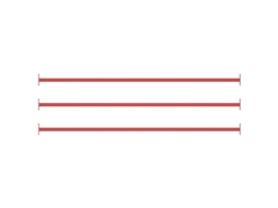 Vidaxl Barras Suspensas Para Crianças 3 Pcs 125 Cm Aço Vermelho