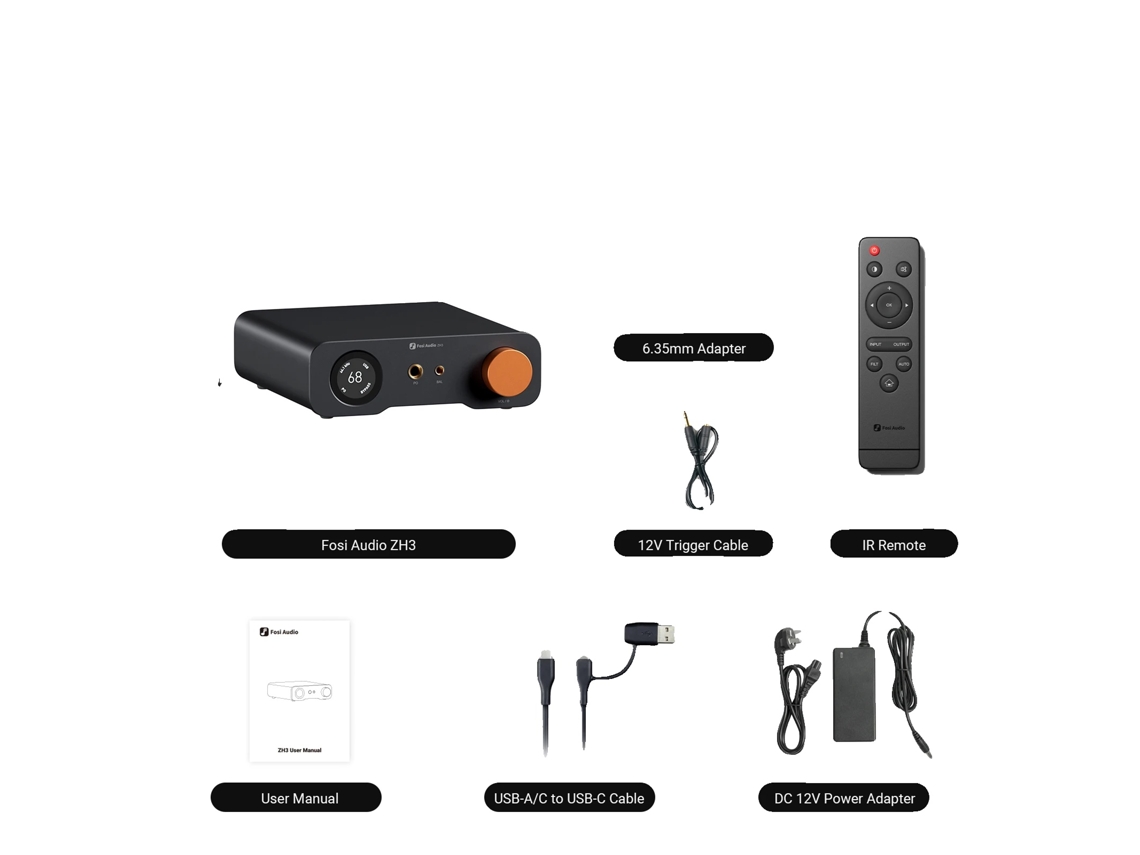 Amplificador De Fone De Ouvido, Dac De Alta Qualidade, Saída Balanceada, Zh3