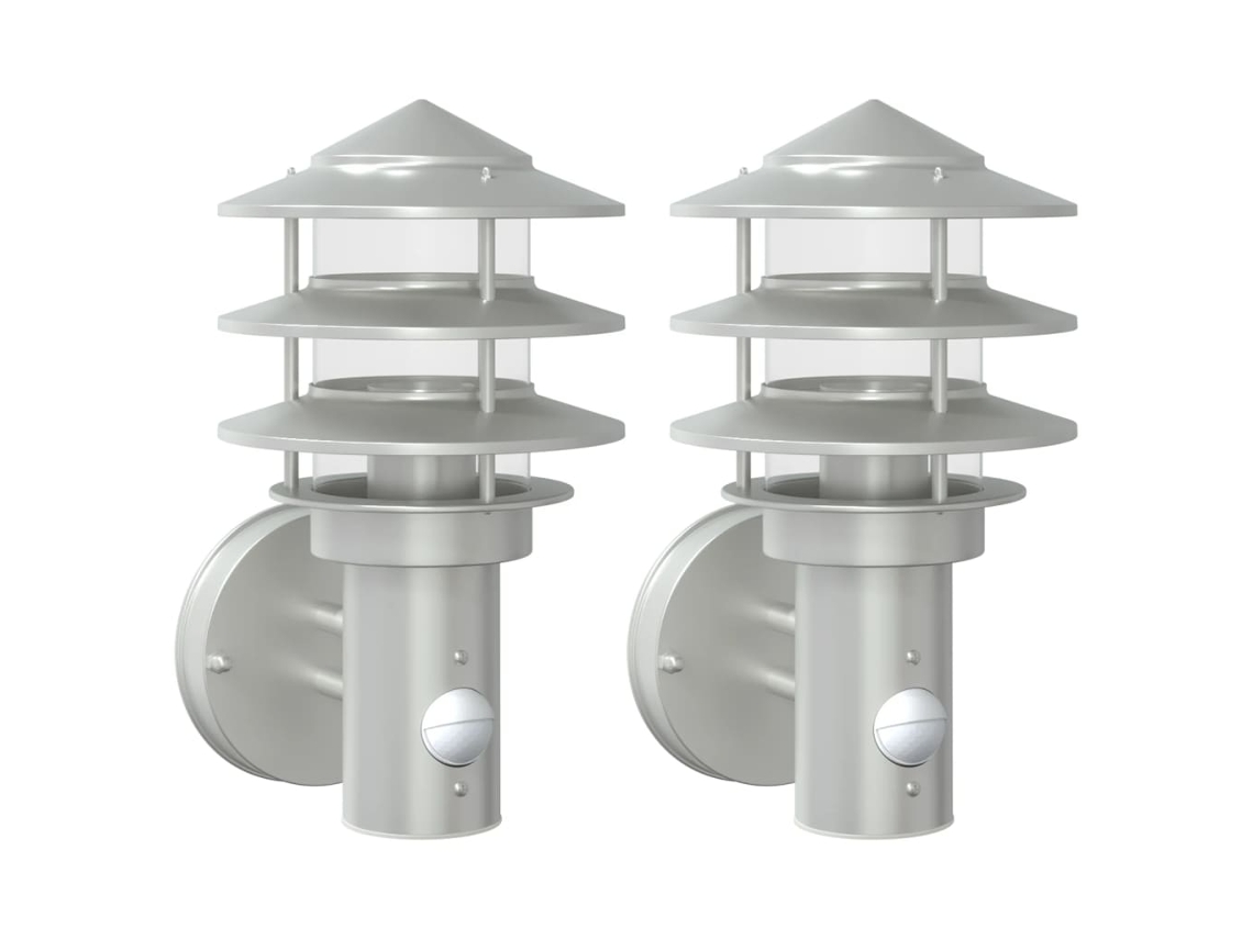 Outdoor Wall Light, Outdoor Wall Lights Vidaxl Prateado Aço Inoxidável (n/a)