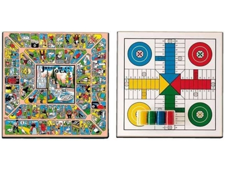 Comprar Ludo e jogo do ganso de madeira em caixa de metal de Cayro