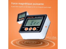 Medidor De Ângulo Digital, 0, 360, Base Magnética