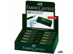 Borracha Faber-Castell Dust Free Verde 20 Unidades