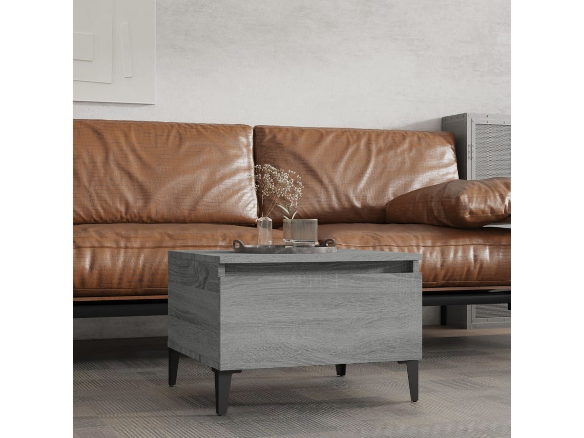 Vidaxl Mesa De Apoio 50x46x35 Cm Derivados De Madeira Cinzento Sonoma