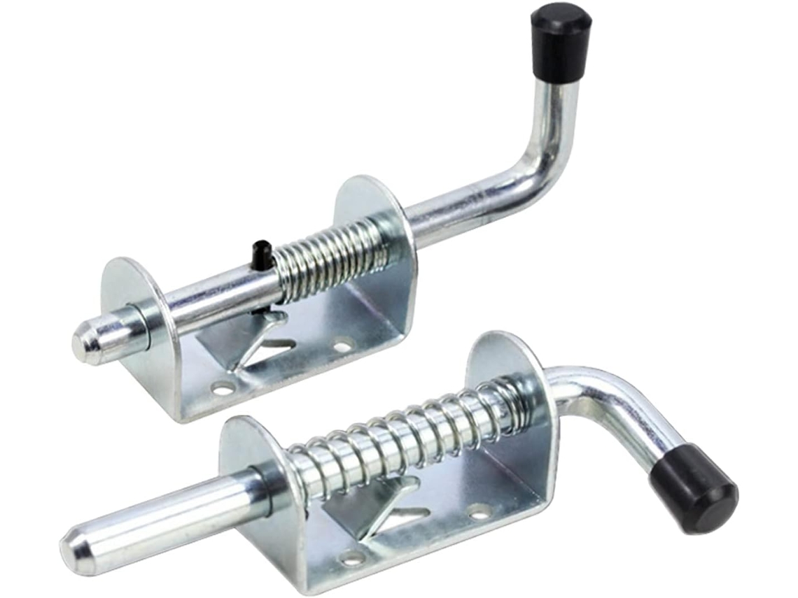 LAOPIPFU Trava De Portão Com Mola, Construção Resistente, Aço Inoxidável 304, Para Portas De Galpão, Portões, Fechaduras De Piso De Garagem, Alça Antiderrapant