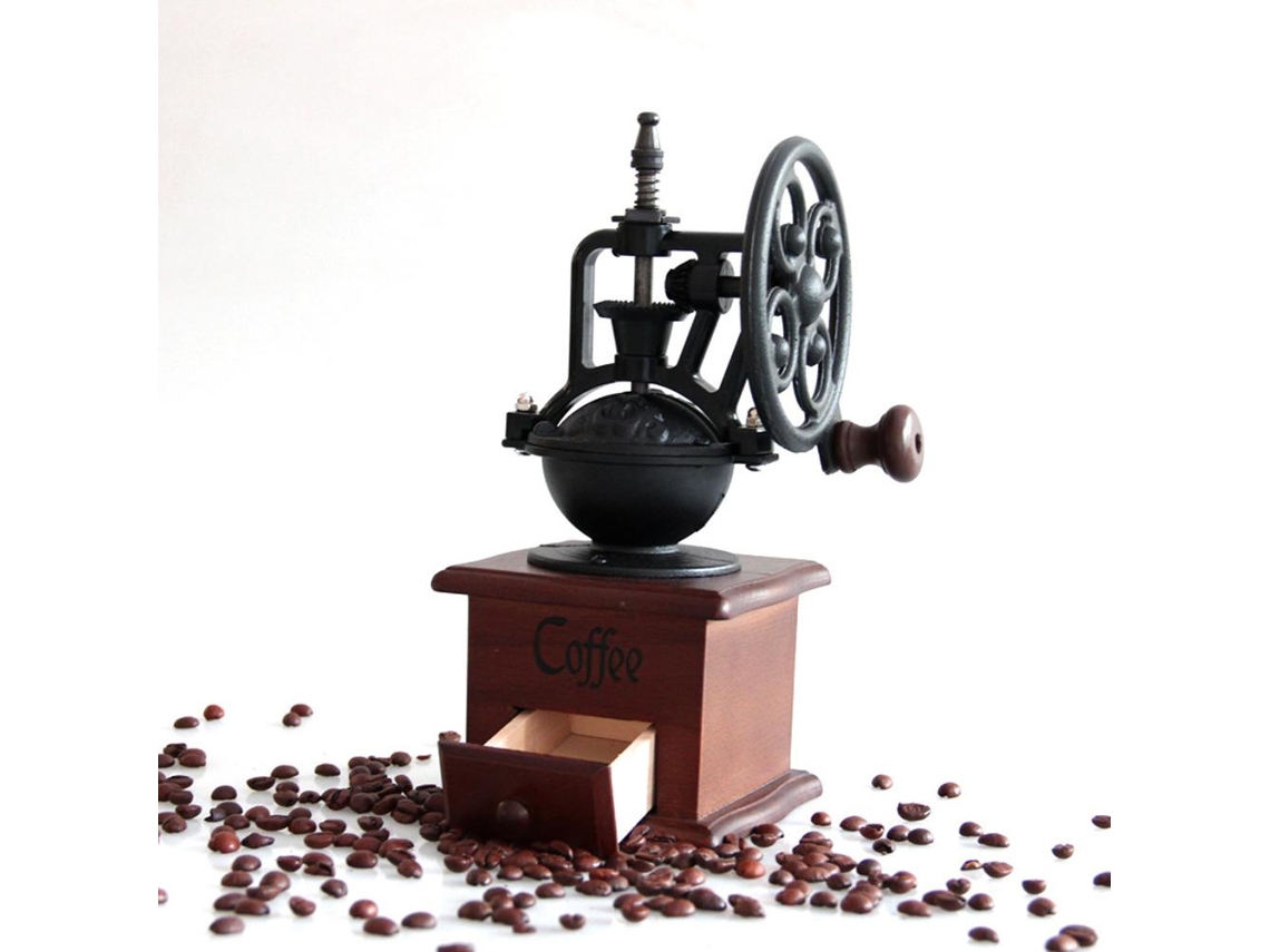 Moedor De Café Manual Retrô Vintage Com Roda Gigante E Manivela Brilvibera