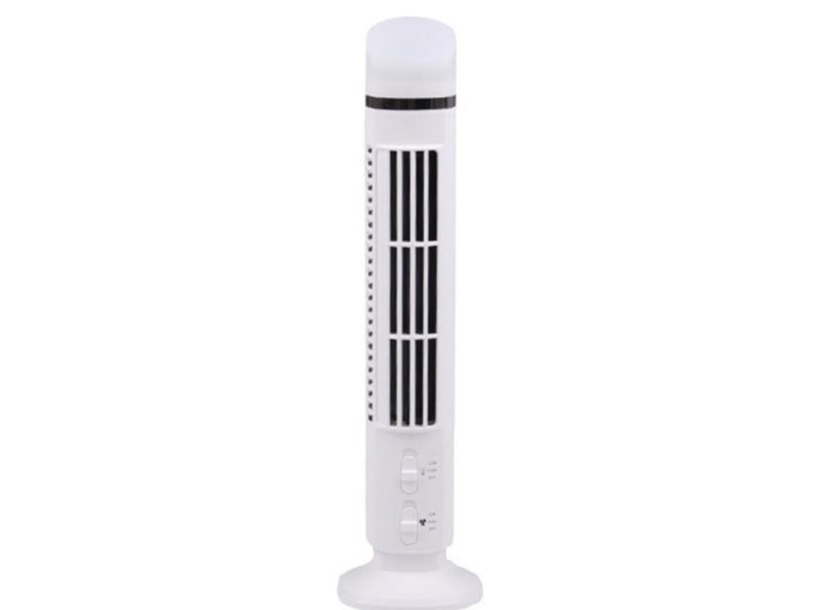 Ventoinha Torre Sem Pás Usb, Oscilação 90°, Silenciosa, Luz Superior Para Secretária