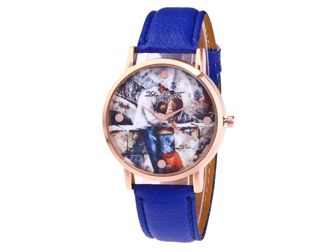 Reloj De Pulsera De Cuarzo Para Mujer Hombre Estudiante Zhoulianfa F-397a Azul