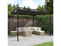 Vidaxl Pérgola Com Toldo Retrátil 295x292x230 Cm Cor Antracite