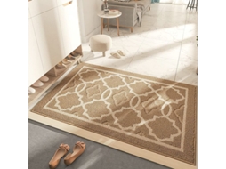 Tapete de Entrada Nova Line, Anti derrapante, Lavável, 50x80cm, Cachi | S/MARCA