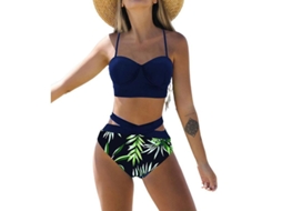 2026 bikini de Mulher de Algodão Alto com Girassol Tjp S C