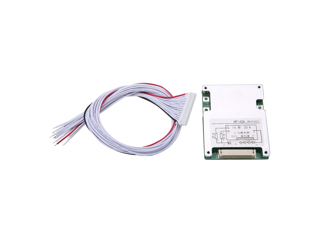 PLACA de proteção para bateria Li 14 series 48v com dissipador de alumínio 20A 3.6/3.7V corrente contínua | S/MARCA