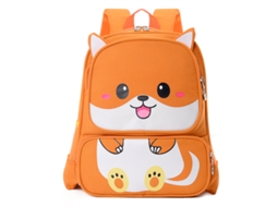 Mochila 3D Eifson Animal para Educação Infantil, 25x10x32cm - Laranja