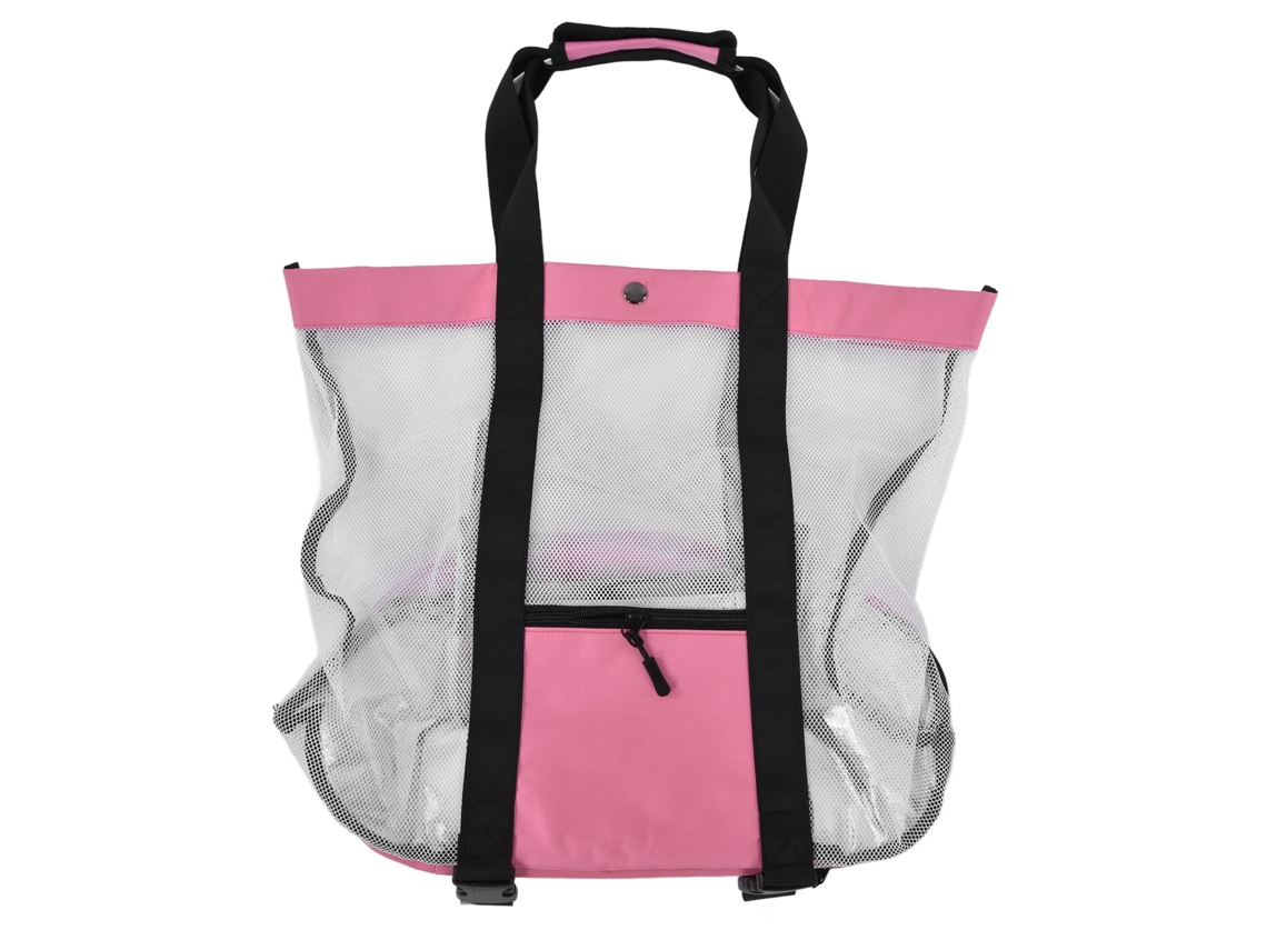 Bolsa Praia Malha Algodão Grande Rosa S/MARCA