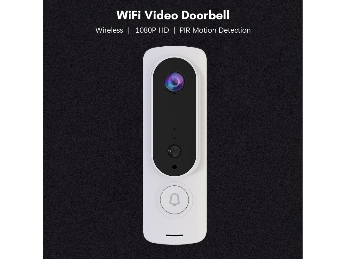 Campainha de Porta com Câmera Wi fi Sem Fio 1080p Hd Visão Noturna | S/MARCA