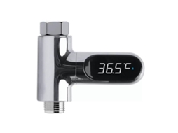Termômetro de Chuveiro com Display Led, Autogerador Energia, Monitor Temperatura da Água, Medidor Inteligent e Energia. GOKOCO