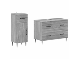Vidaxl Conjunto De Armário De Banheiro Com 2 Peças Haarlem