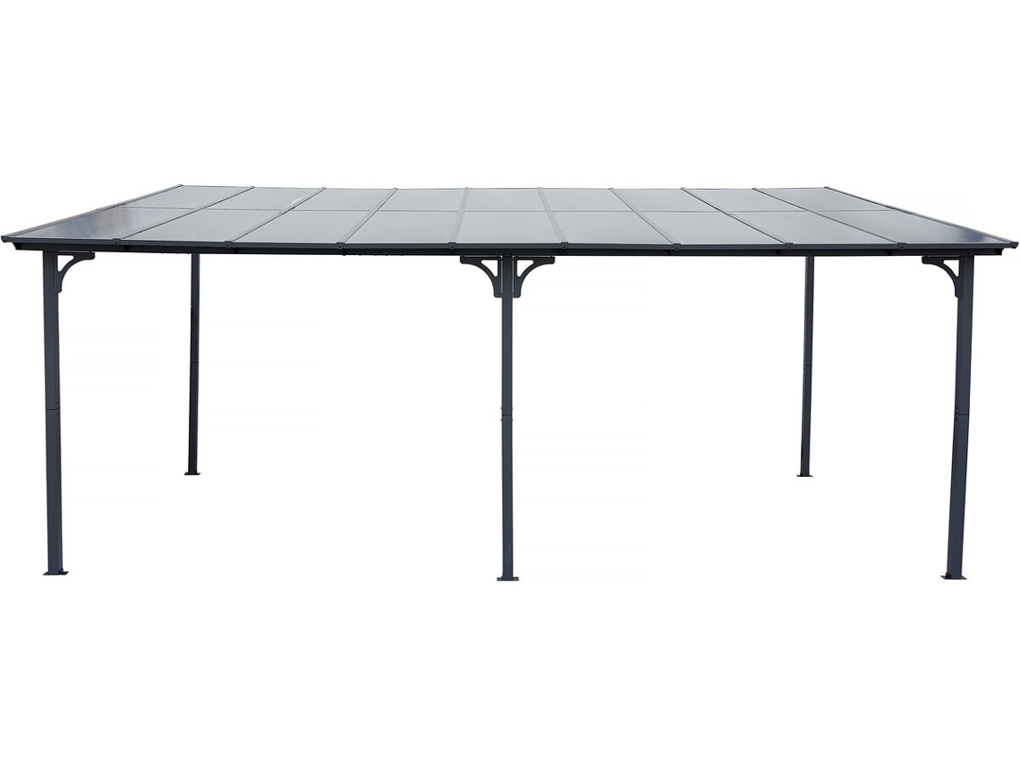 Pérgula Toldo Adossado Marvin 5,5 X 3 M 545 X 298 X 243 Cm Cinza Escuro Habitat Et Jardin