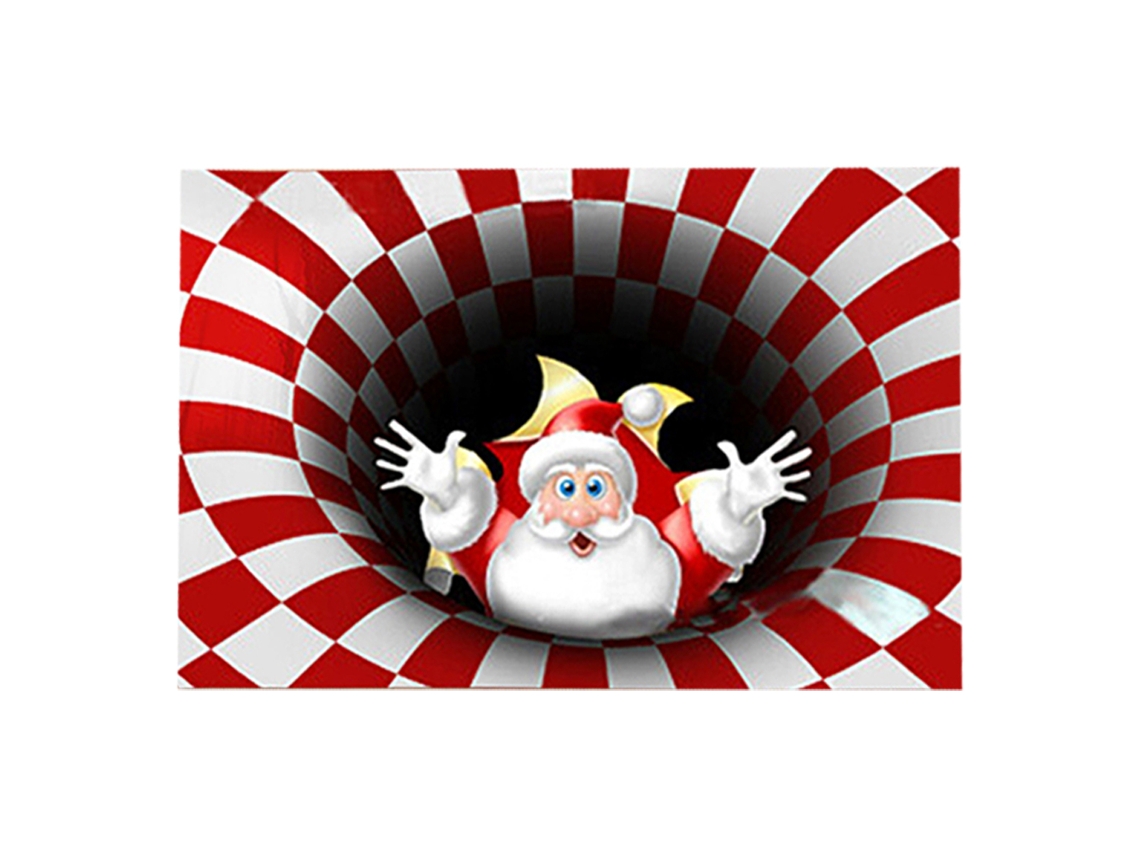 Tapete de Porta de Banheiro Série de Natal Decorações de Natal Style4