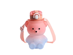 Garrafa de Água Infantil Fofa em Formato de Urso MDUG (laranja 0,7l)