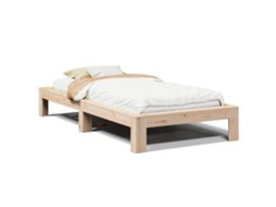 Cama Sem Colchão 90x200 Cm Madeira de Pinho Maciça MAISON EXCLUSIVE