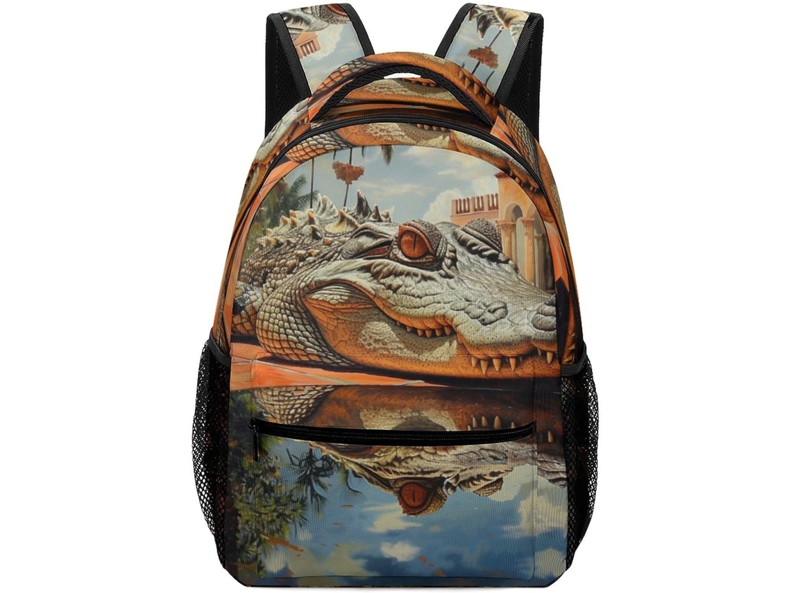 Mochila Escolar Infantil Com Estampa Artística Barco Vela, Linda Paisagem E Veículos, De Viagem, Leve