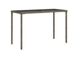 Mesa de jardim com tampo de vidro MAISON EXCLUSIVE Vime Pe Cinza (115x54x74 cm)