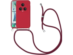 Correia Protetor Elegante Prático Colar para Honor Honor Magic 5 HONGWE. Silicone Vermelho