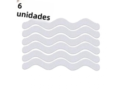 Adesivos Antiderrapantes Transparentes para Pisos de Banheiros e Boxes de Chuveiro, Feitos de Pvc. MDUG (6 Unidades)