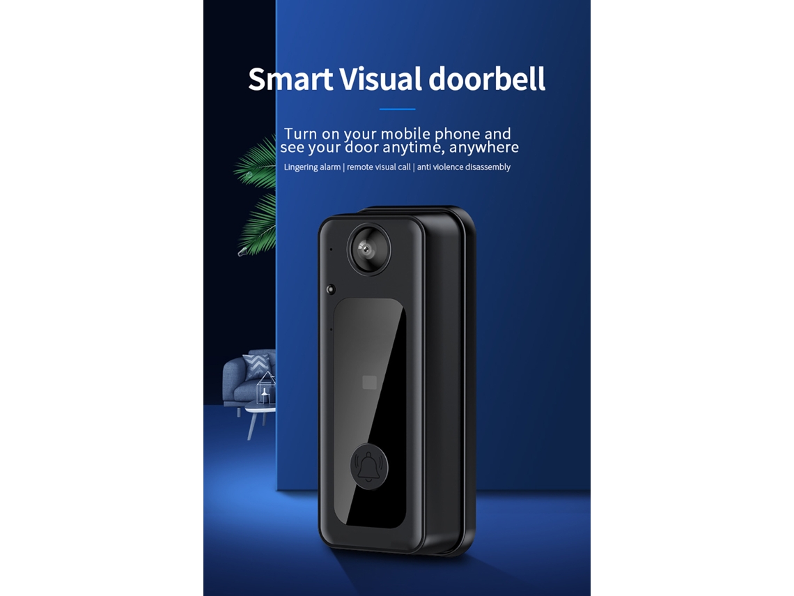 Campainha Inteligente Visual Wifi Com Intercom Remoto