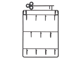 Gancho de Ferro Criativo Três Camadas para Armazenamento Atrás da Porta, Gancho de Parede Decorativo para Casa BRILVIBERA (preto)