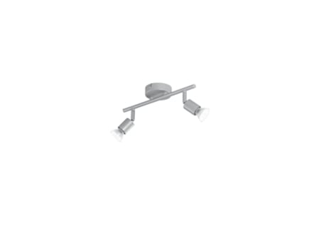 Spot Cooper em Metal Prateado com Dois Difusores Ajustáveis ??E Lâmpadas Incluídas FAN EUROPE LIGHTING