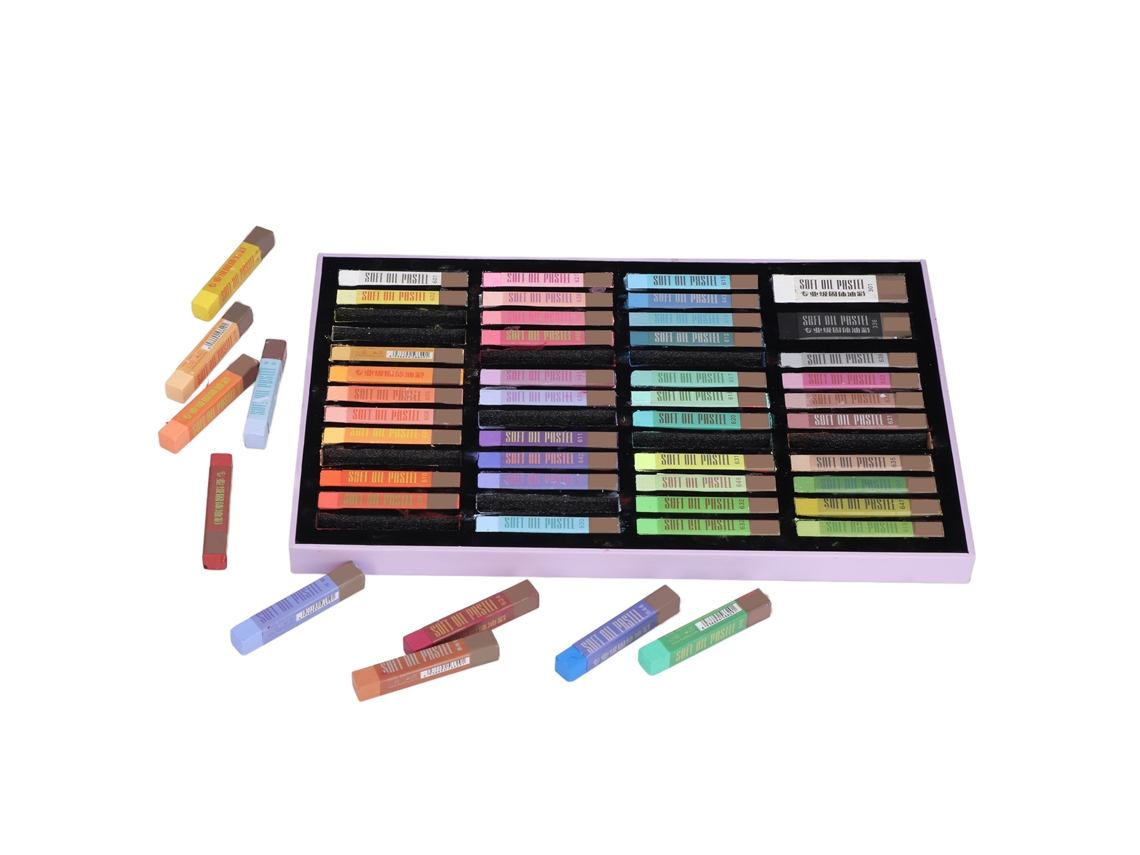 50 Unidades De Pasteles De Aceite De Colores Vívidos Uniformes Seguros Y Fiables Para Arte Diy Y Grafiti