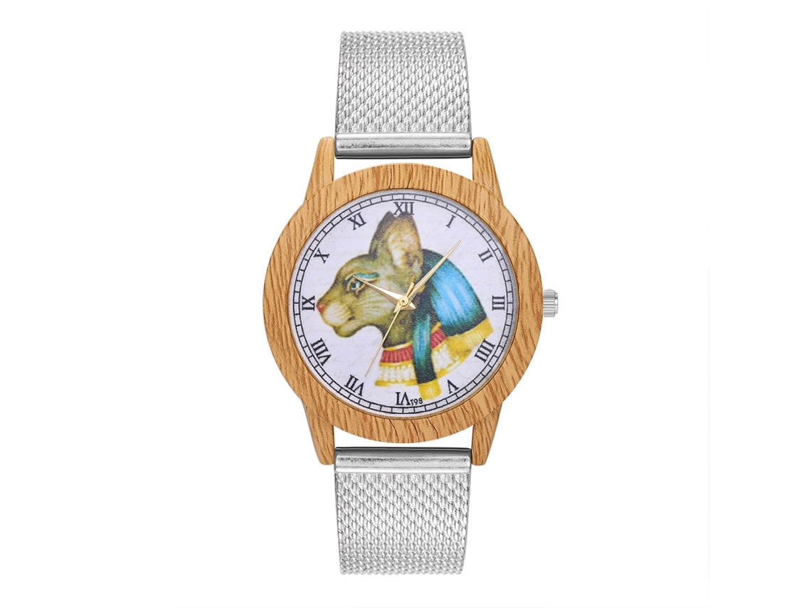 Reloj De Cuarzo Con Correa De Silicona Unisex Moda Dial Redondo Pulsera Plateado