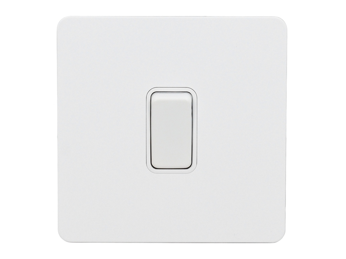 Interruptor De Placa De Botão Branco Puro Aço Inoxidável Home Ac250v Base Pc Isolada