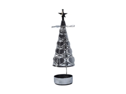 Laxiscreed Velas Natalinas Com Árvores Rotativas Em Prata Para Decoração E Ambiente Festivo