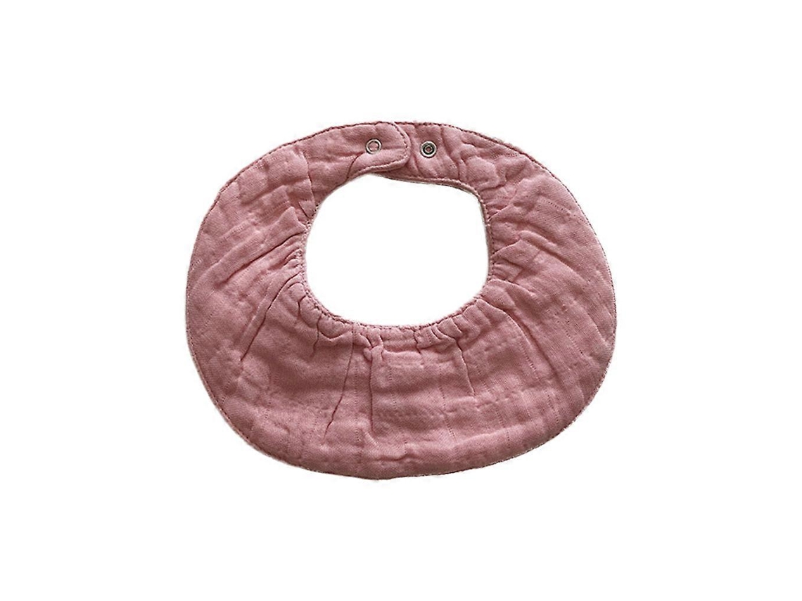 Bandana de algodão Babador Musin para bebês com botão de pressão ajustável, cor sólida, 6 litros, pano absorvente para alimentação de bebês recém-nascidos.