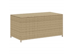 Caixa De Arrumação Para Jardim Vidaxl Vime Pe Bege Misturado (100 X 50 X 50 Cm)